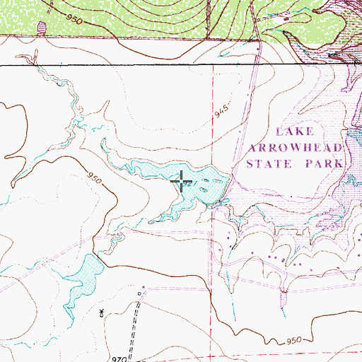 Topographic Map of Three Island Lake, TX