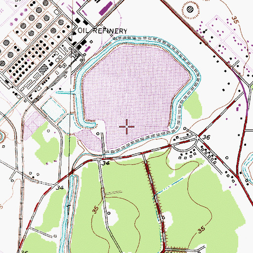Topographic Map of Markle Lake, TX