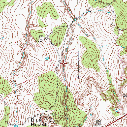 Topographic Map of Soil Conservation Service Debris Basin 120, TX