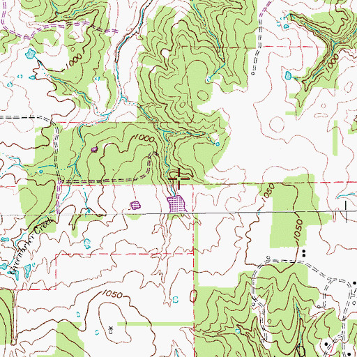 Topographic Map of Soil Conservation Service Debris Basin 122 Dam, TX