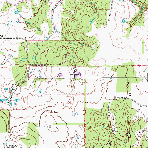 Topographic Map of Soil Conservation Service Debris Basin 122, TX
