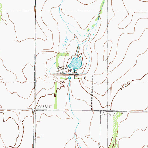 Topographic Map of Soil Conservation Service Site 15 Dam, TX