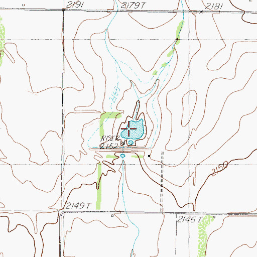 Topographic Map of Soil Conservation Service Site 15 Reservoir, TX