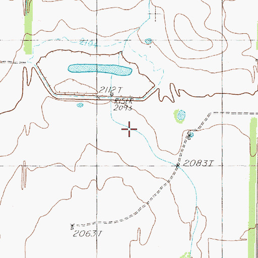 Topographic Map of Soil Conservation Service Site 16 Reservoir, TX
