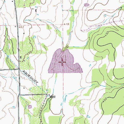 Topographic Map of Soil Conservation Service Site 27 Reservoir, TX