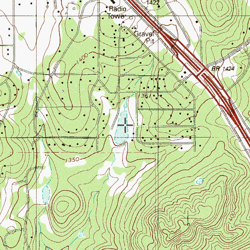 Topographic Map of Lakeside Acres Club Lake Dam, TX