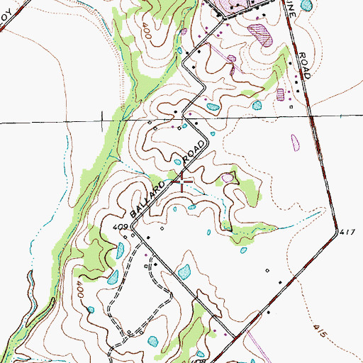 Topographic Map of Soil Conservation Service Site 4 Dam, TX