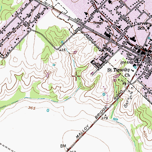 Topographic Map of Soil Conservation Service Site 5 Dam, TX