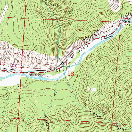 Topographic Map of Bear Creek, CO