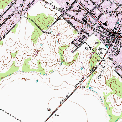 Topographic Map of Soil Conservation Service Site 5 Reservoir, TX