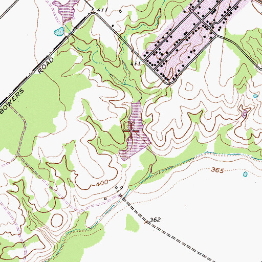 Topographic Map of Soil Conservation Service Site 6 Reservoir, TX