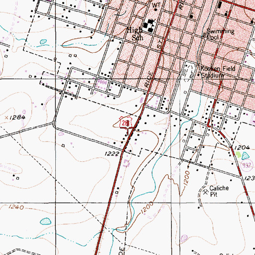Topographic Map of Soil Conservation Service Site 3 Dam, TX