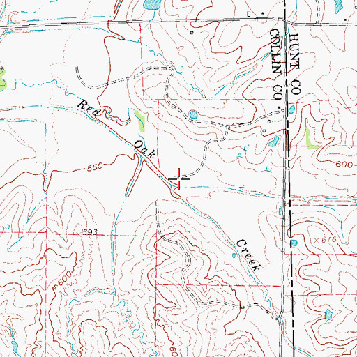 Topographic Map of Soil Conservation Service Site 70 Reservoir, TX