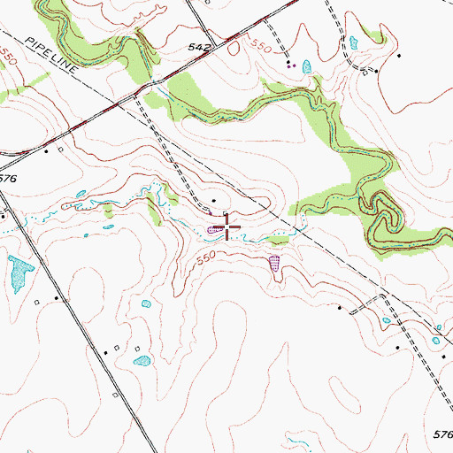 Topographic Map of Soil Conservation Service Site 65 Dam, TX