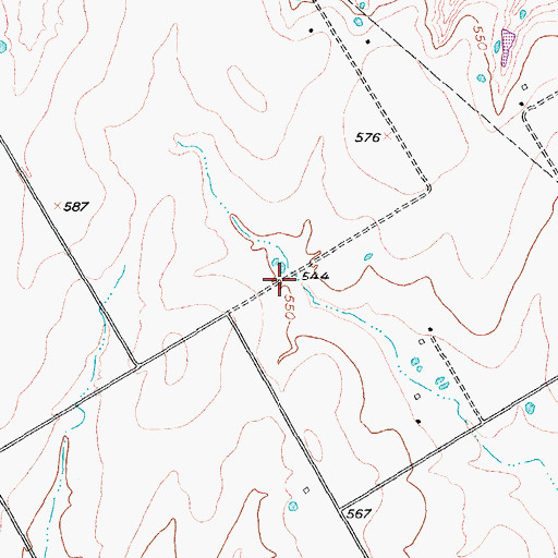 Topographic Map of Soil Conservation Service Site 68 Reservoir, TX