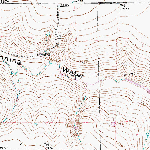 Topographic Map of Soil Conservation Service Site 3 Dam, TX