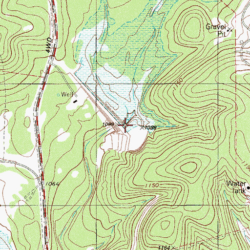Topographic Map of Soil Conservation Service Site 5 Dam, TX