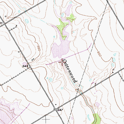 Topographic Map of Soil Conservation Service Site 9 Dam, TX