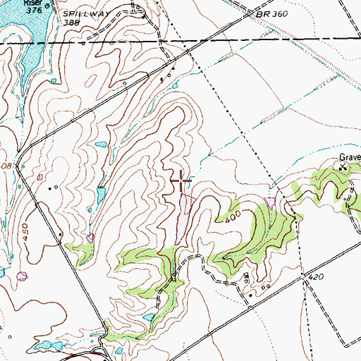 Topographic Map of Soil Conservation Service Site 9 Dam, TX
