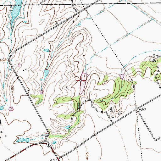 Topographic Map of Soil Conservation Service Site 9 Reservoir, TX