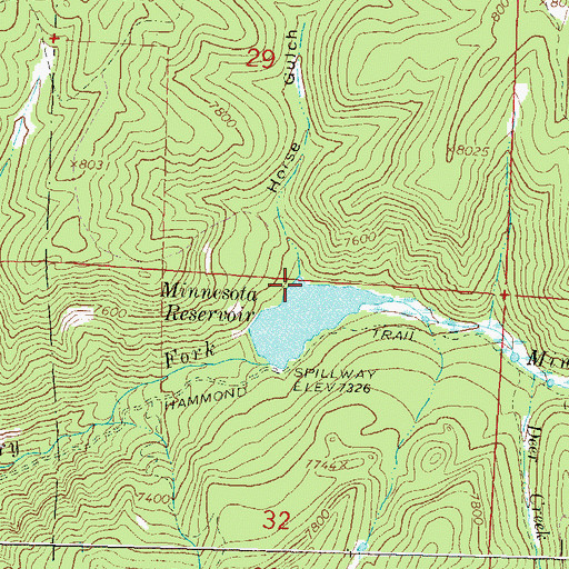 Topographic Map of Horse Gulch, CO