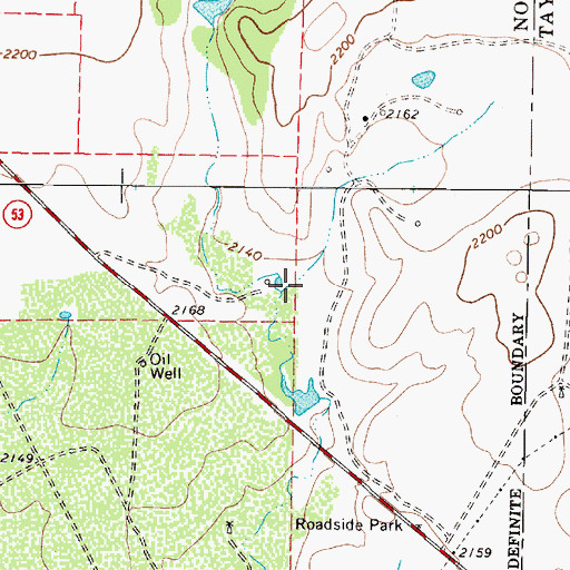Topographic Map of Soil Conservation Service Site 2a Dam, TX