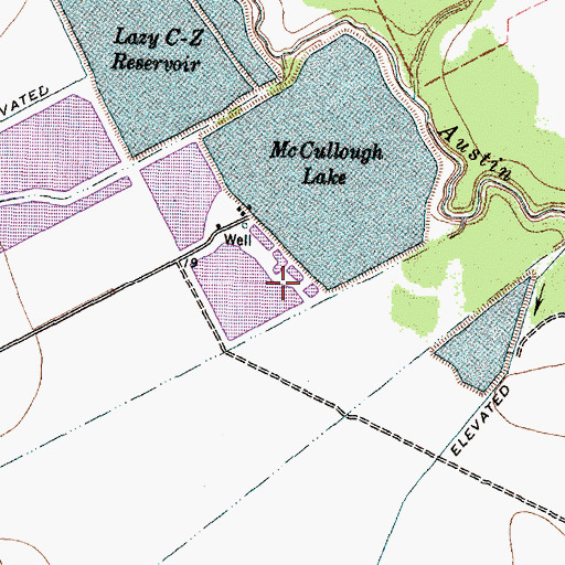 Topographic Map of Reservoir Number 18 Levee/McCullough Reservoir Complex Dam, TX