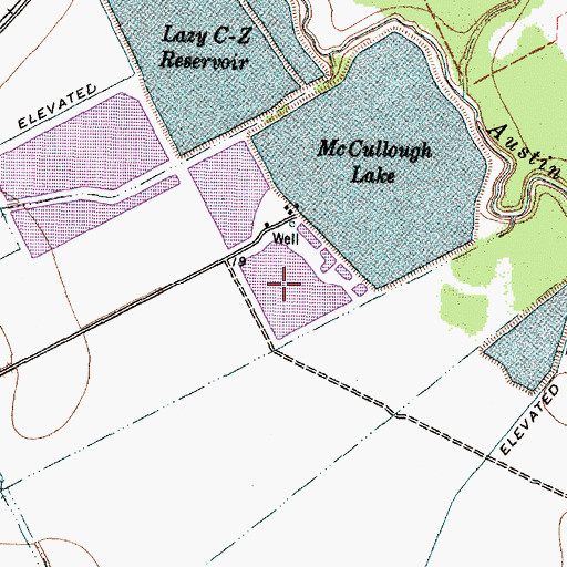 Topographic Map of Reservoir Number 18, TX