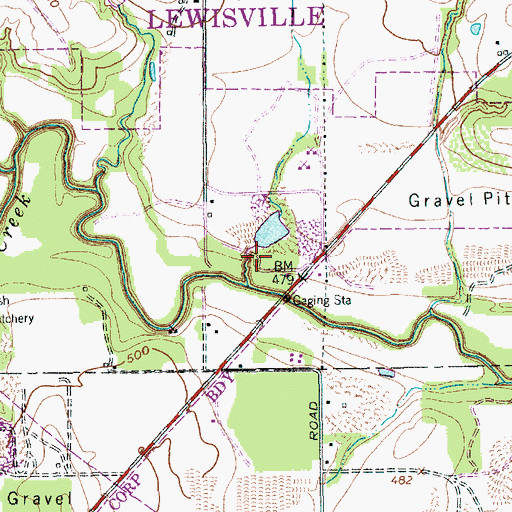 Topographic Map of Jackson Sand and Gravel Reservoir 1 Dam, TX