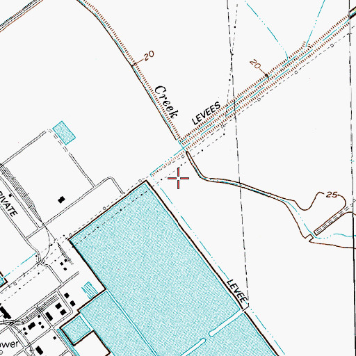 Topographic Map of Operating Basin Number 5, TX