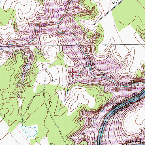 Topographic Map of Coleto Creek Cooling Pond, TX