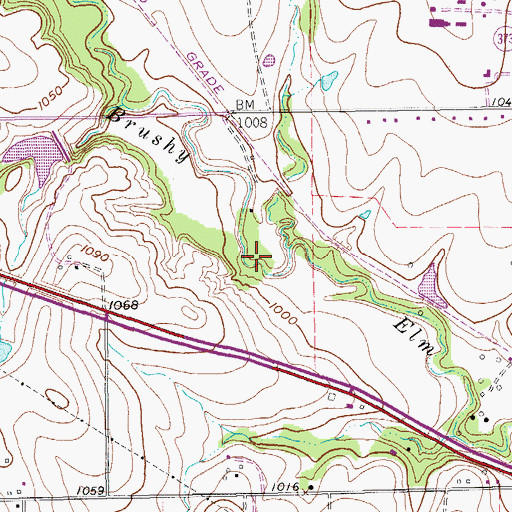 Topographic Map of Soil Conservation Service Site 19 Reservoir, TX