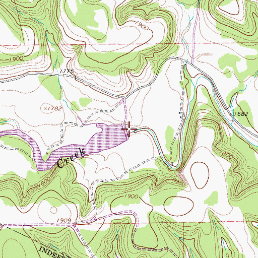 Topographic Map of Roden Lake Dam, TX