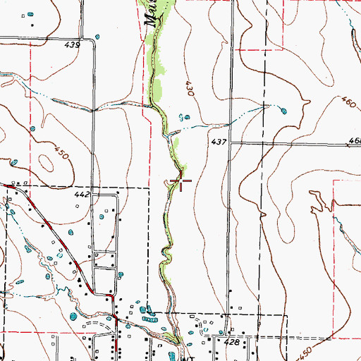 Topographic Map of Soil Conservation Service Site 1 Dam, TX