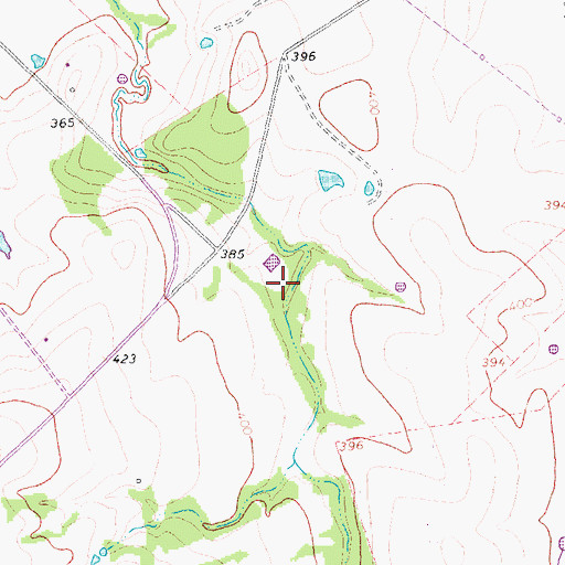 Topographic Map of Soil Conservation Service Site 36 Reservoir, TX