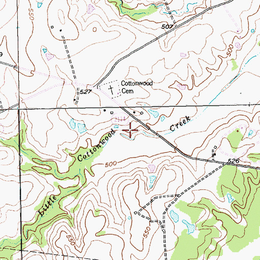 Topographic Map of Soil Conservation Service Site 91-A Reservoir, TX