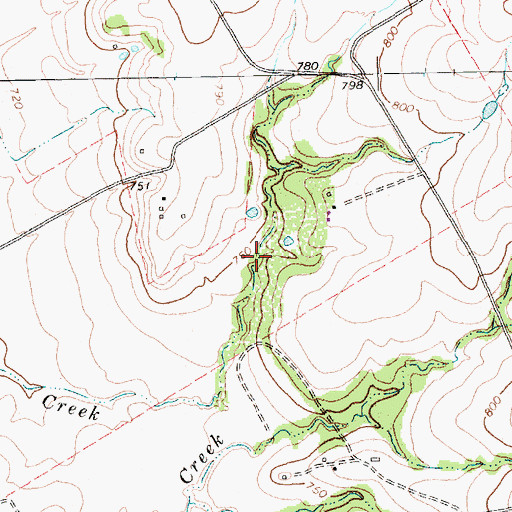 Topographic Map of Soil Conservation Service Site 17 Dam, TX