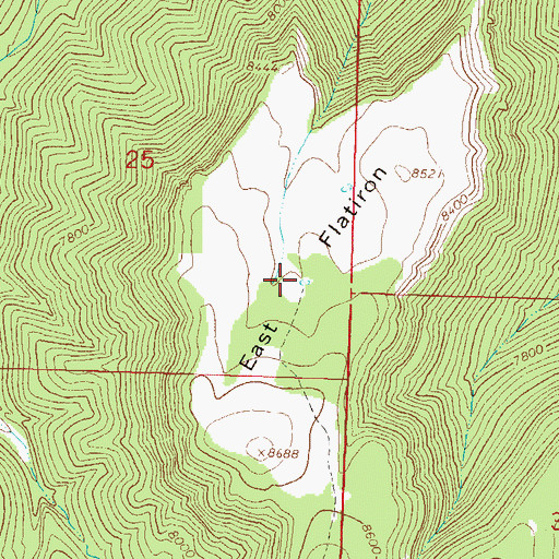 Topographic Map of East Flatiron, CO