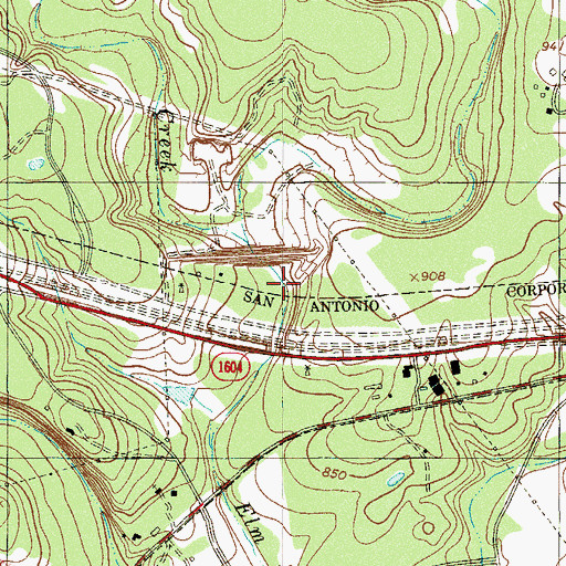 Topographic Map of Soil Conservation Service Site 11 Dam, TX