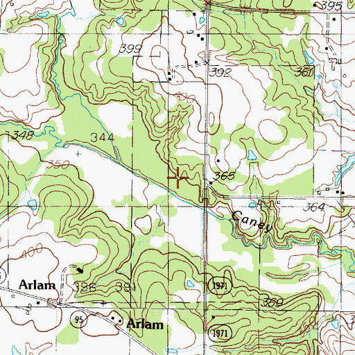 Topographic Map of Soil Conservation Service Site 5 Dam, TX