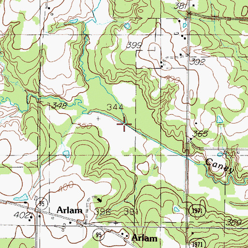 Topographic Map of Soil Conservation Service Site 5 Reservoir, TX