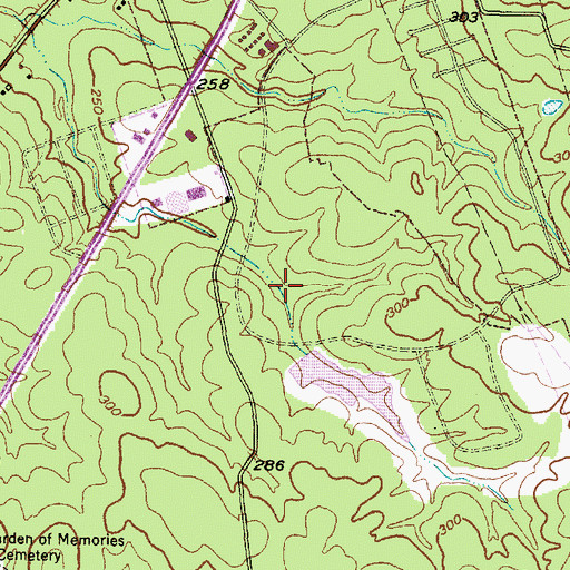 Topographic Map of Lake Temple Dam, TX