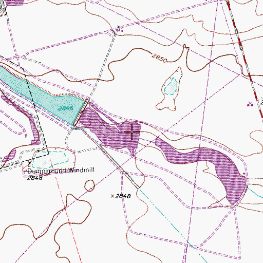 Topographic Map of Averitt Number 2 Dam, TX