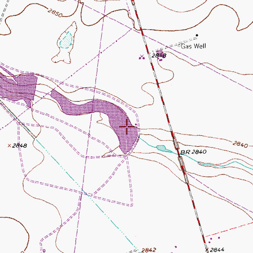 Topographic Map of Averitt Number 3 Dam, TX