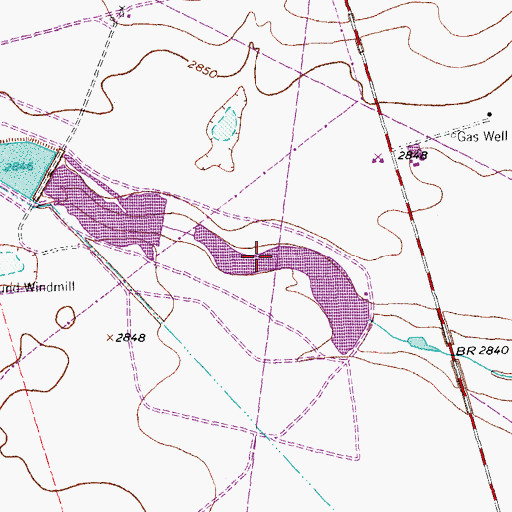 Topographic Map of Averitt Number 3 Lake, TX
