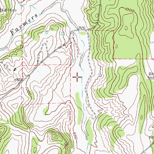 Topographic Map of Soil Conservation Service Site 7 Reservoir, TX