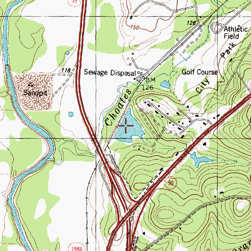 Topographic Map of Lake Thunderbird, TX