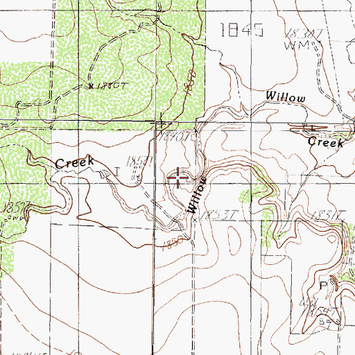 Topographic Map of Soil Conservation Service Site Number 2 Reservoir, TX