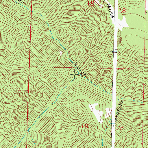 Topographic Map of Deep Creek, CO