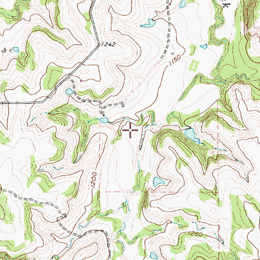 Topographic Map of Soil Conservation Service Site Number 6 Reservoir, TX
